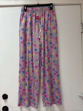 Purple Sweethearts Print Pajama Pants
